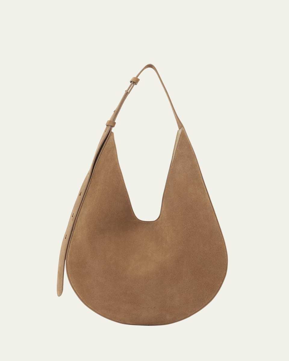 Calfskin Suede Hobo Bag